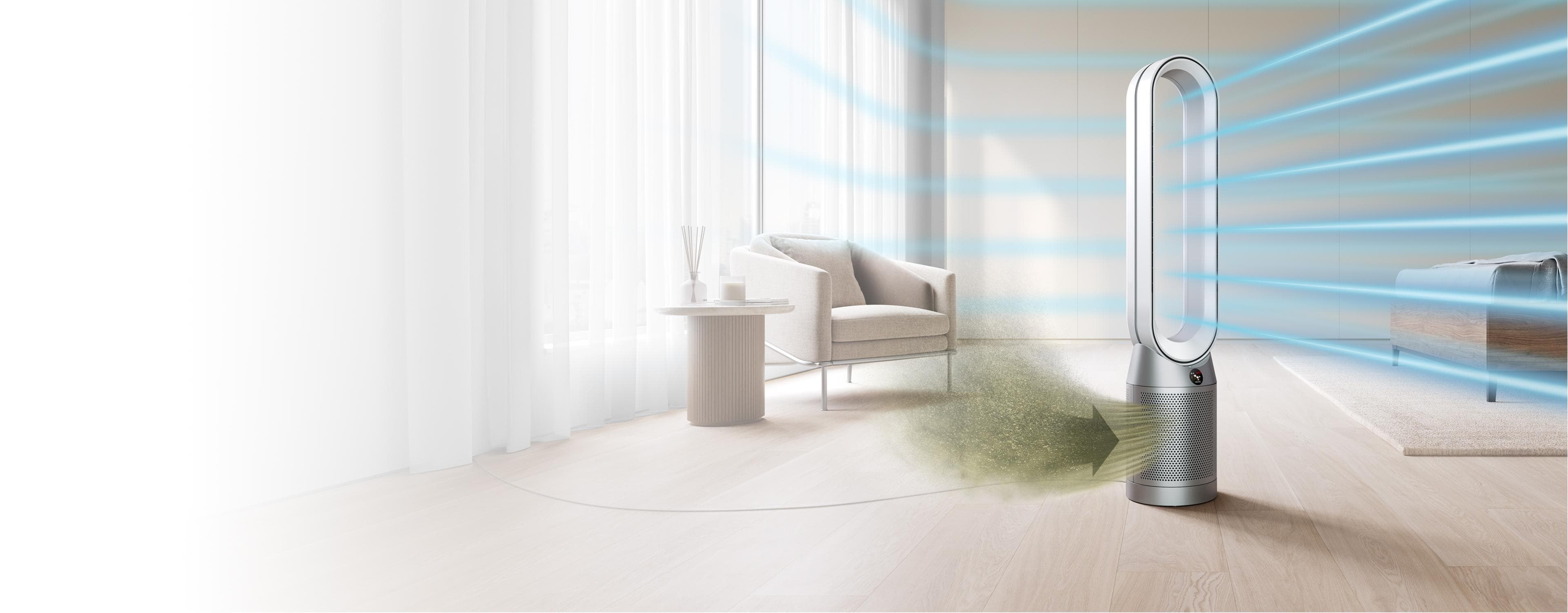 Dyson Purifier Cool TP07 in een woonkamer